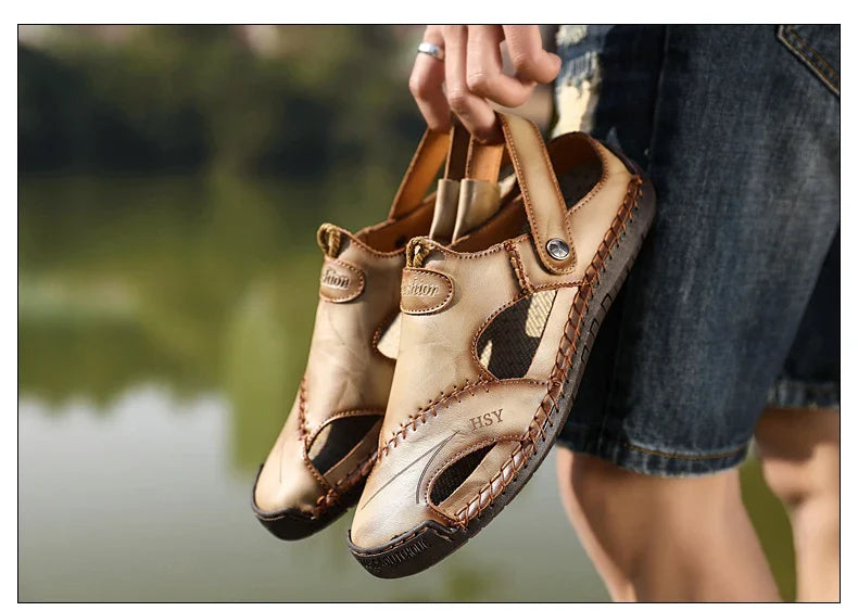 Klassiske Lædersandaler