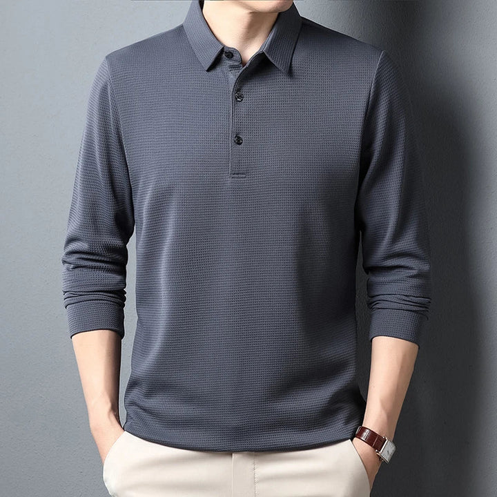 Elegant Langærmet Polo T-shirt