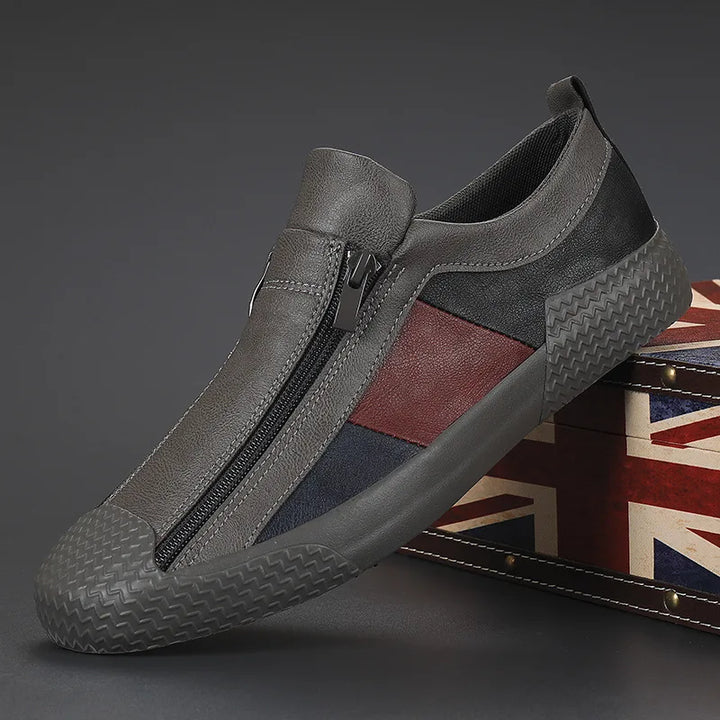 Lædersko med Lynlås