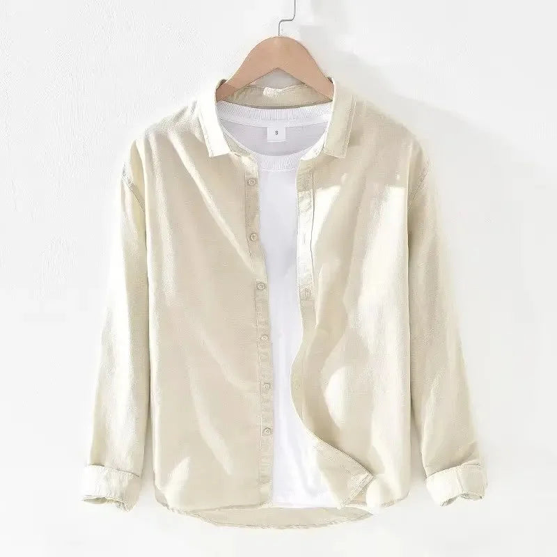 Casual Bomulds- og Linnedskjorte