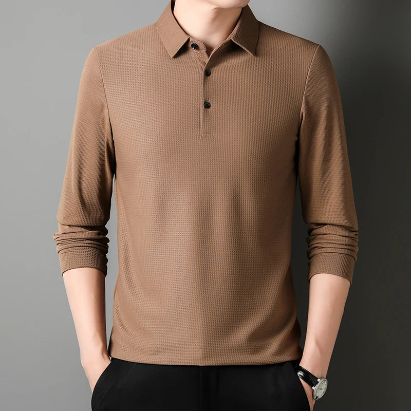 Elegant Langærmet Polo T-shirt