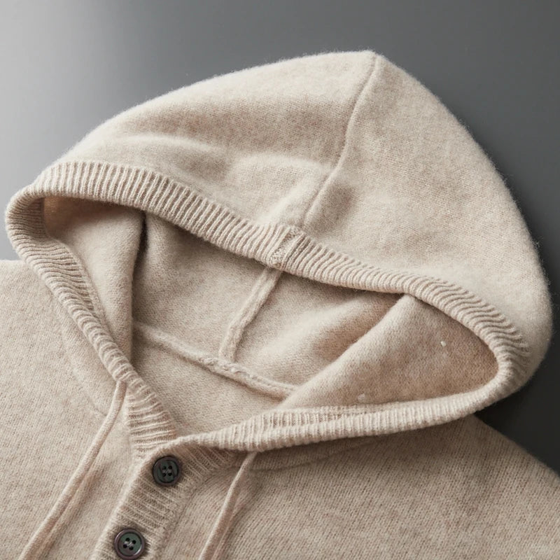 Elegant Merino Uld Hoodie
