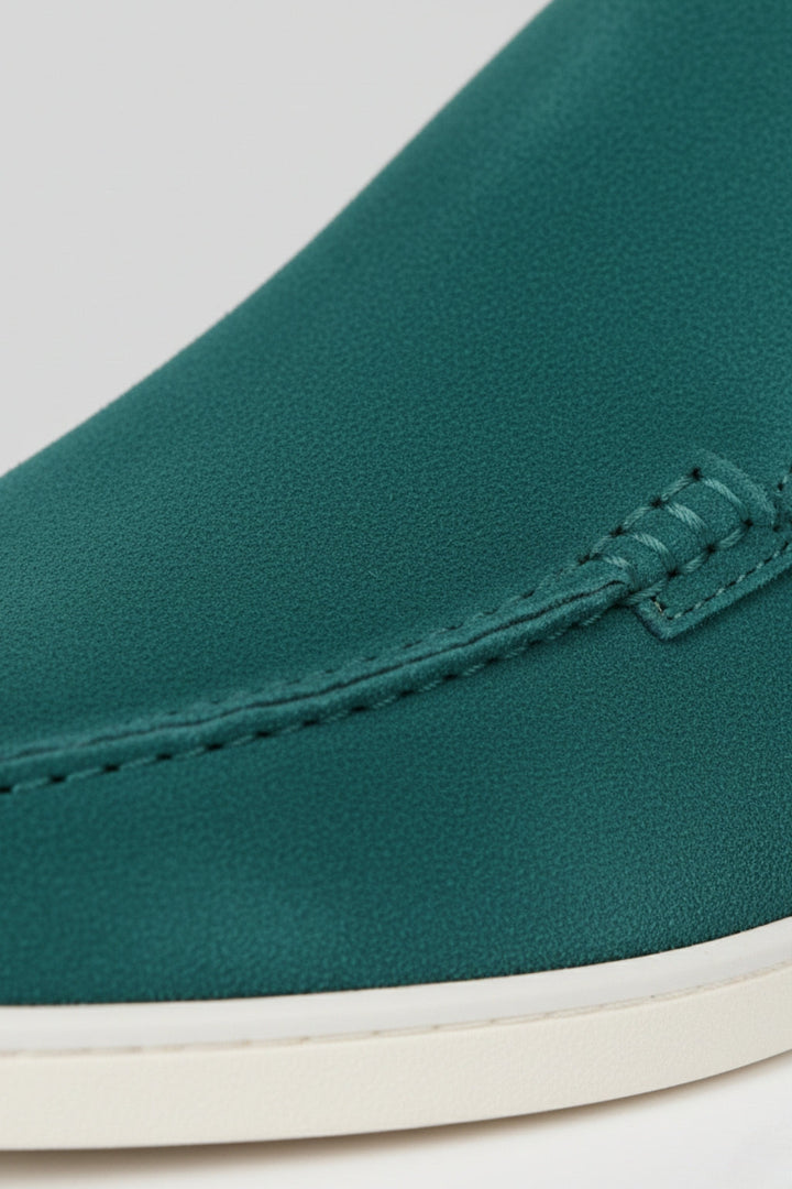 Herre Ruskinds Loafer Støvler – Slip-On Chukka Stil, Flad Hæl – Blågrøn