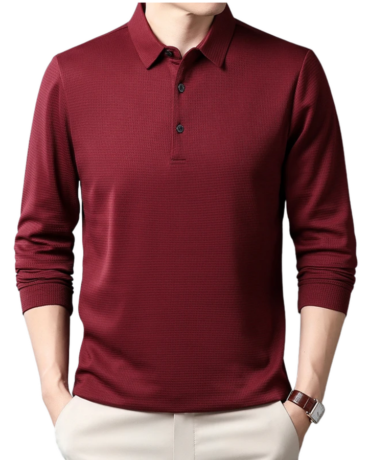 Elegant Langærmet Polo T-shirt