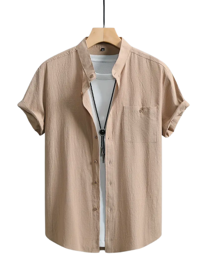 Afslappet Kortærmet Skjorte