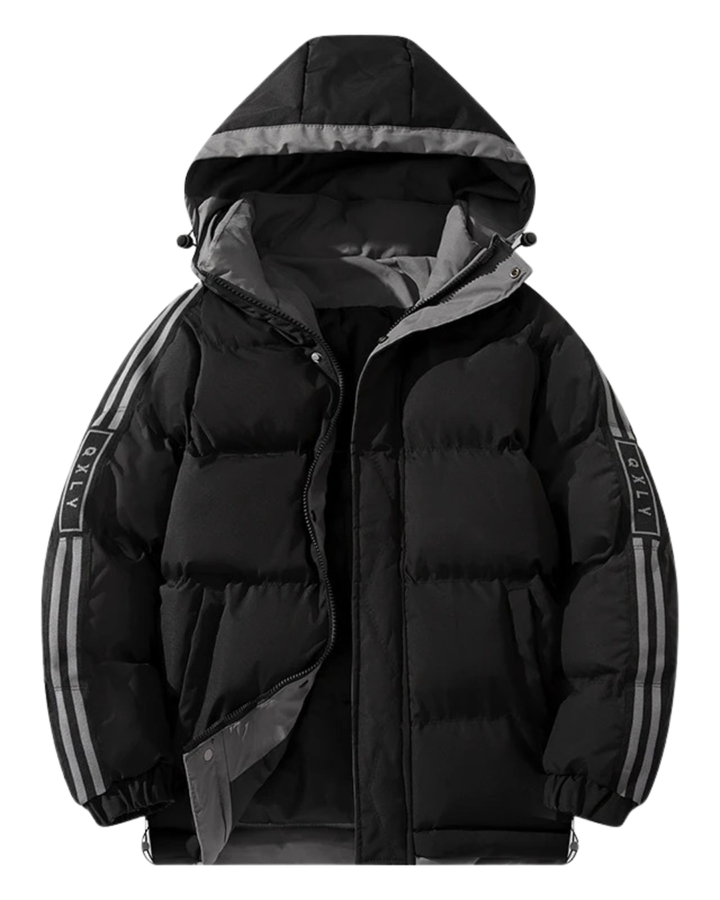 Elegant Hættet Vinterjakke