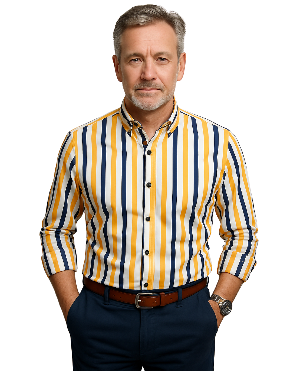 Givalli - Casual Stribet Herreskjorte