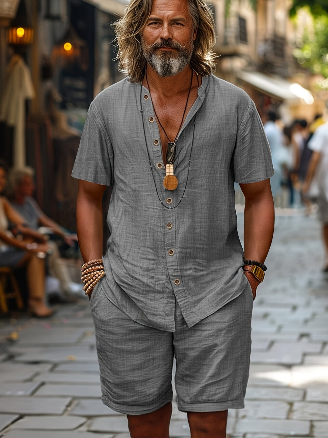 Elegant Kortærmet Sæt