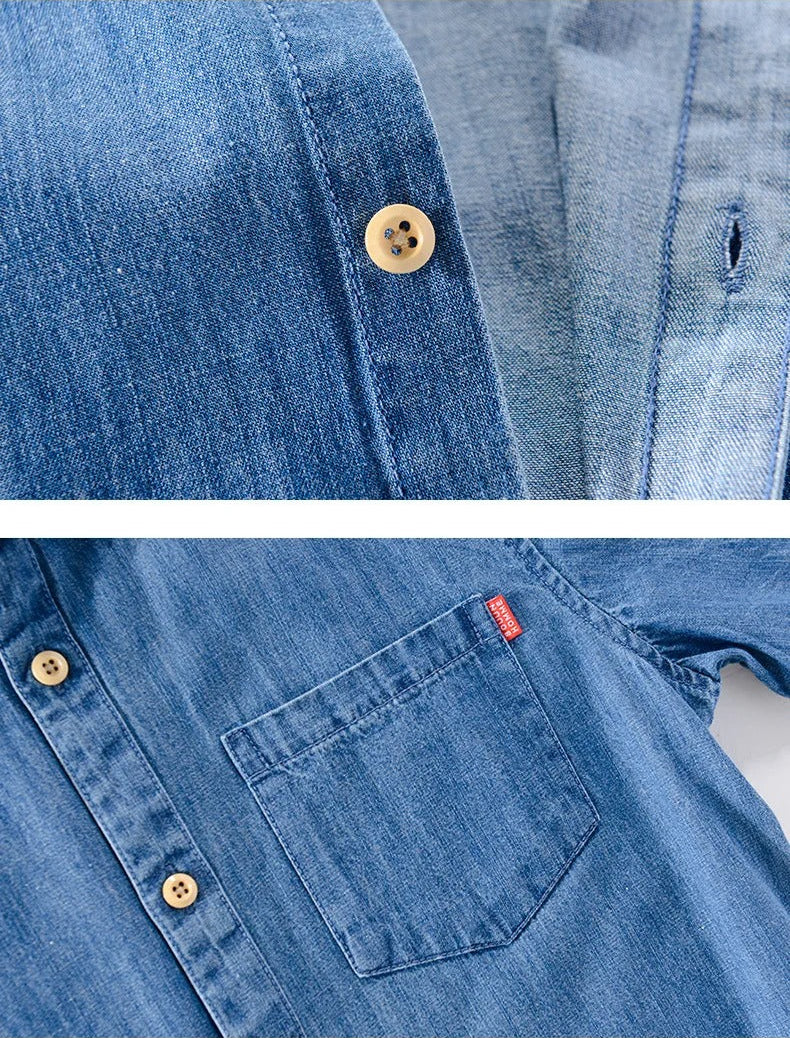 Kortærmet Denimskjorte