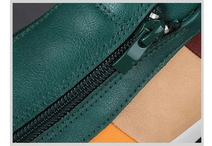 Lædersko med Lynlås