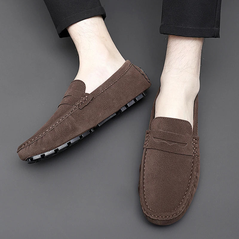 Suede Båd Loafers
