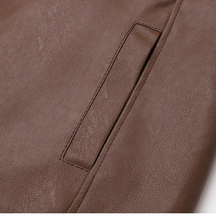 Vintage Fleece Fodret Læderjakke