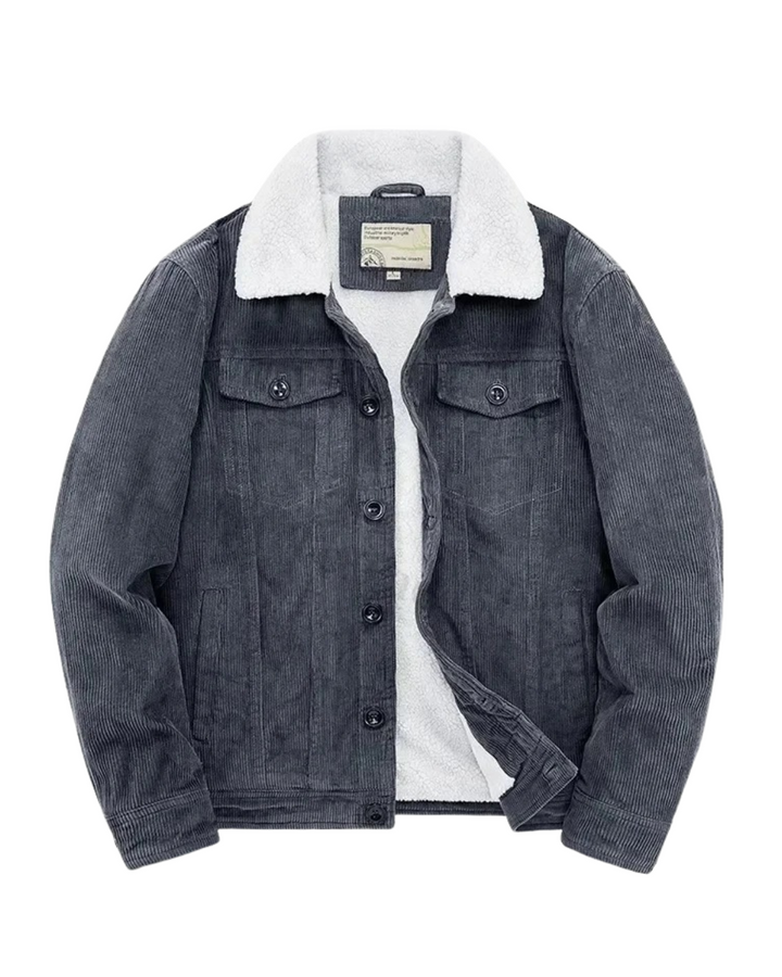 Cordurojjakke med Cashmere-for