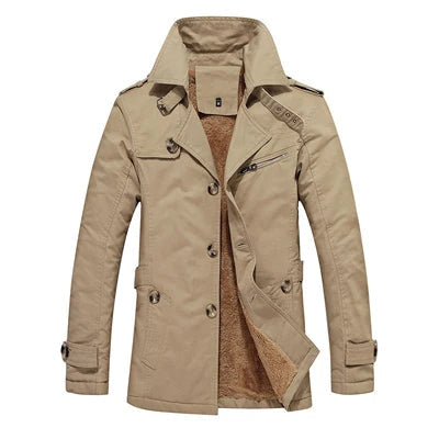 Elegant Polstret Trench Coat